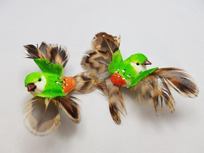 Zápich vtáčik 4 cm zelený 28