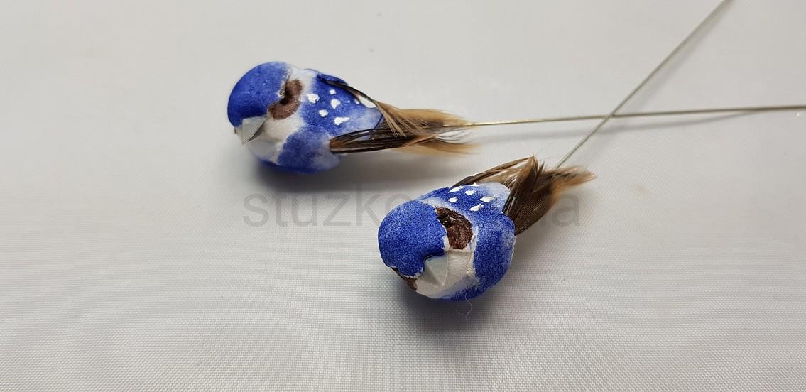 Zápich vtáčik 3 cm modrý 81
